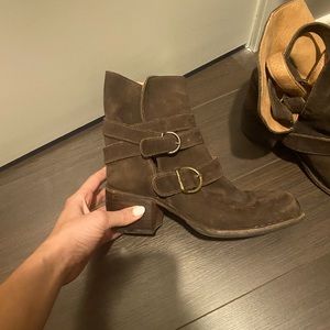 Fiorentini + baker brown suede boots